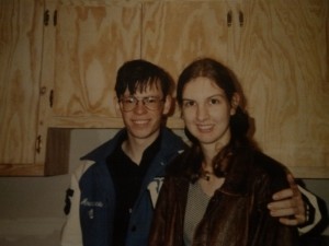 My husband and I in our first home.